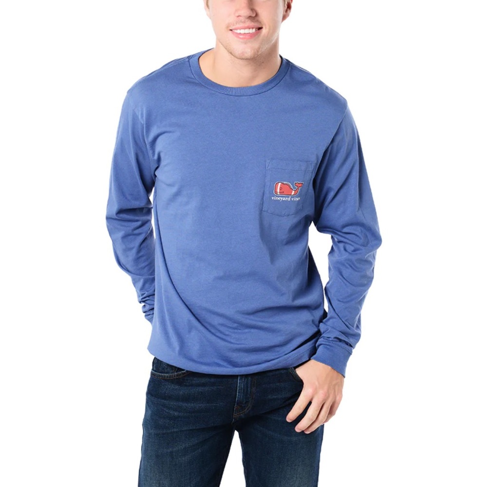 Vineyard Vines Long-Sleeve Touchdown Pocket T-Shirt Size (S)